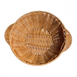 Cesto 27cm Rattan Sintético Com Alça Claro Mimo Style